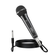 Wired Dynamic Microphone for Singing, Podcasting, Recording, 20ft XLR Cable