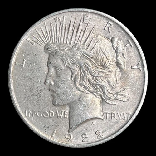 1922-D Peace Silver Dollar, XF+
