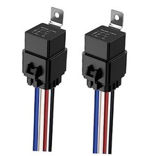 2pcs 40/30 Amp Waterproof Relay Switch 12AWG Harness Set with 4pin-12V-2pcs