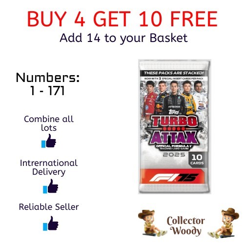 F1 2025 Topps Turbo Attax Formula 1 Cards - #1 -#171