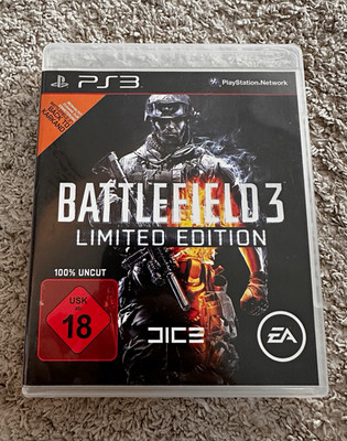 PS3 Spiel Battlefield 3 Limited Edition PAL USK 18 Shooter Online Handbuch