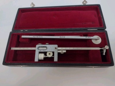 VTG ALVIN***PL 653 Polar Planimeter W Germany Velvet Lining Read Desc. Untested 
