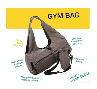 DSW Packable Carryall/Duffle/Tote/Gym/Travel/Hand Bag & Water Bottle Pouch Set