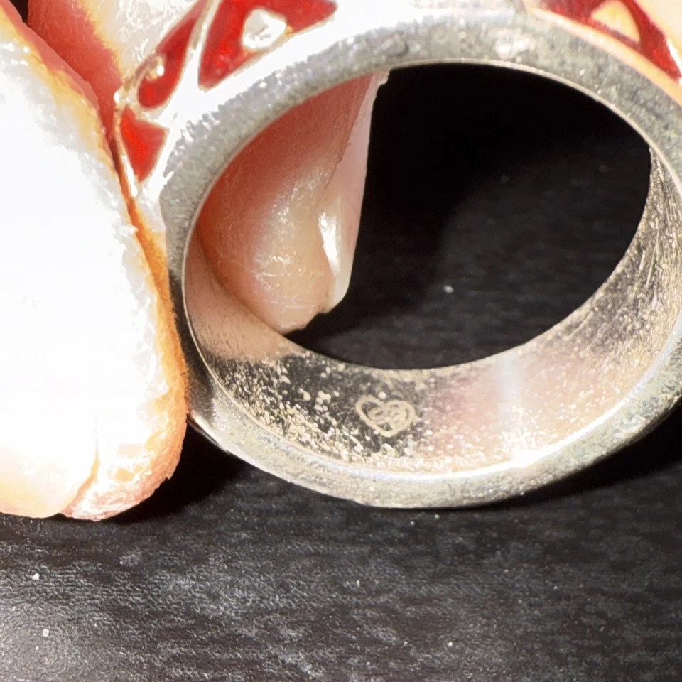 Brighton Encanto Red Silver Ring Size 6 - Image 2 of 4