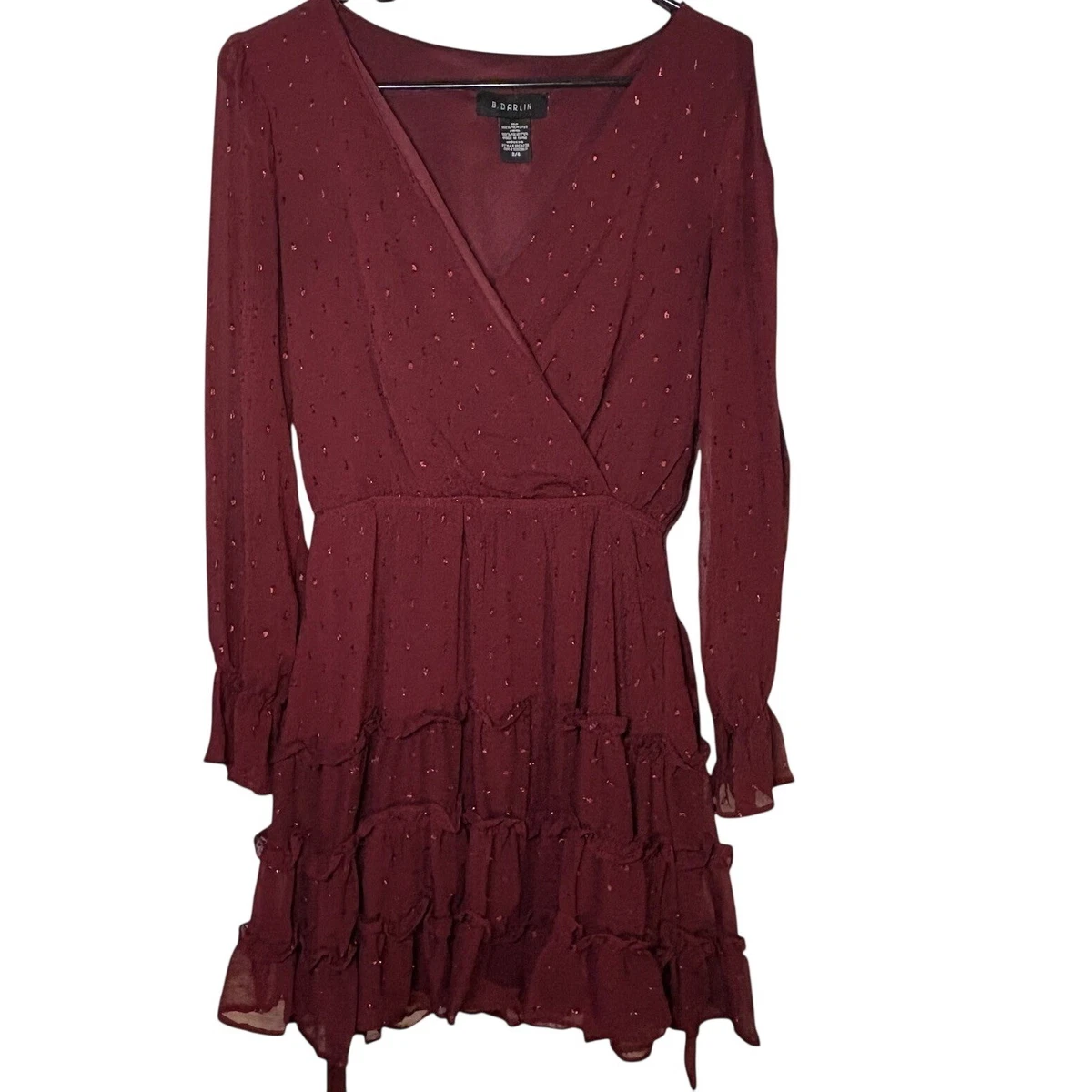 b darlin burgundy dress Purple Sequin Plunge V Bodycon Mini Party Dresses