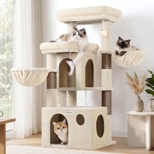 48 Inch Cat Tree for 2-3 Indoor Medium Cats, Multi-Level Small Cat Tower