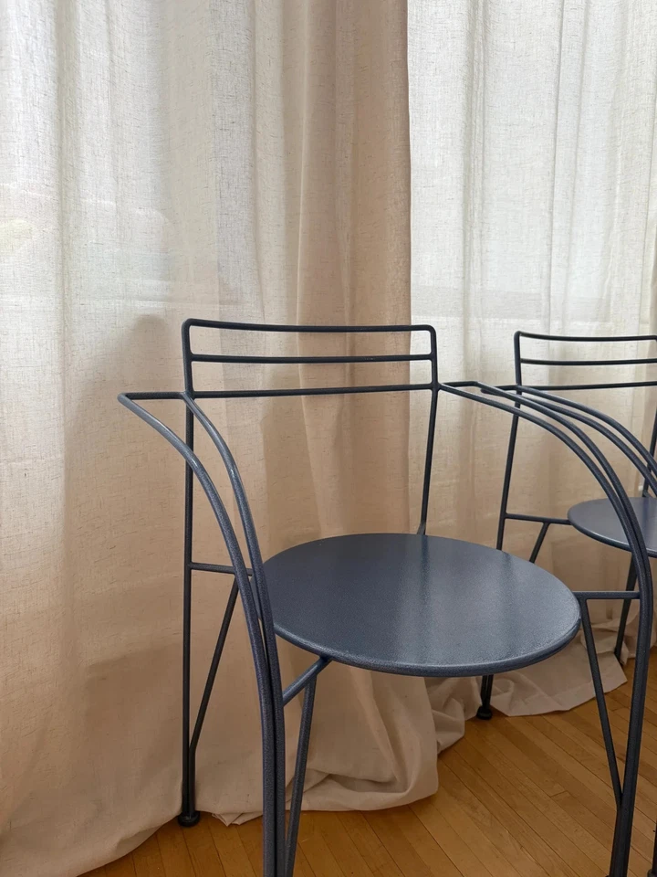 Синий Паскаль Mourgue стулья - набор из 3 - Изображение 4 из 4