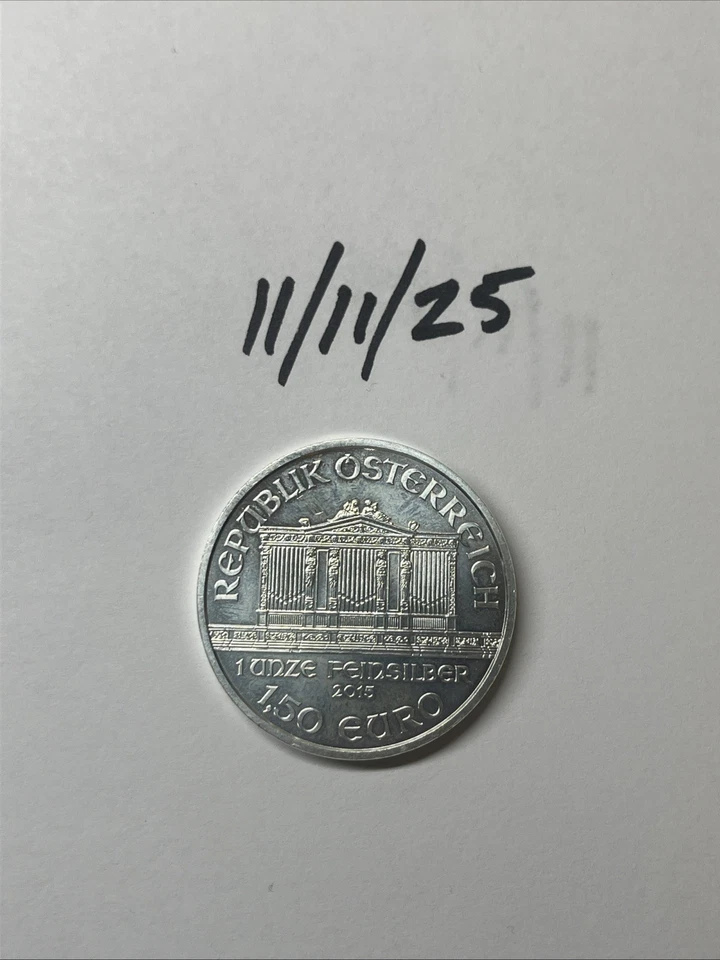 2015 1 oz Austrian Silver Round Philharmonic Coin (BU) 1.5 Euro Bullion - Image 3 of 3