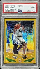 Paul Pierce PSA 9 - 2004 Topps Chrome #34 GOLD REFRACTOR /99 - HOF - Celtics