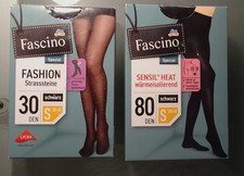 FASCINO: 2x Strumphosen, Spezial, Größe 38/40,schwarz,30DEN u.80DEN,neu/OVP