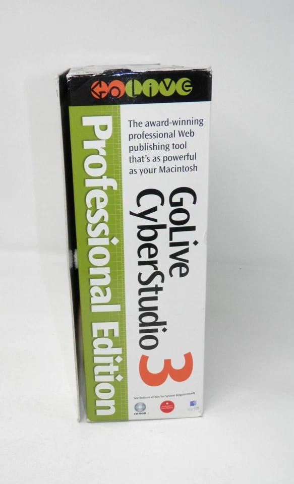 GoLive CyberStudio 3 Professional for Mac • Macintosh Vintage 1998 NOS SEALED - Image 3 of 4