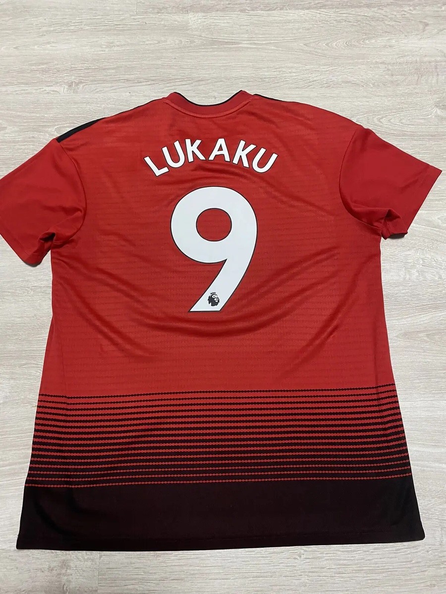 Manchester United Lukaku 9 シャツ Adidas Manchester United Jersey LUKAKU #9 sz L | eBay