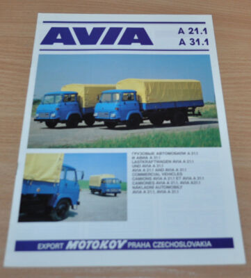 Avia A21 A31 Truck Brochure ENG RU CZ German Spanish Edition Prospekt