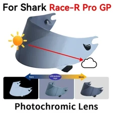 Photochromic Visor For Shark Race-R Pro GP Motorcycle Helmet Face Shield Lens