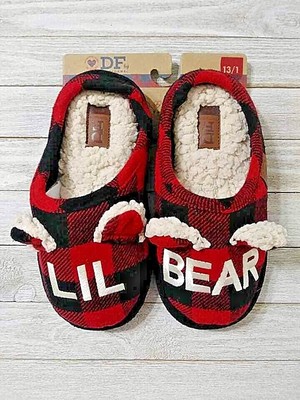 lil bear plaid slippers