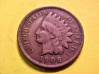 US Coins NICE 1906 VG Indian Cent PARTIAL LIBERTY Penny #U318