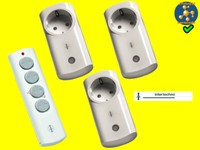 Funksteckdose 3Er-Set Power-Funkschalter Zwischenstecker It-K2300+Fernbedienung