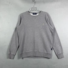 Paul Smith Mens Sweatshirt Medium Grey Zebra Jumper Pullover Organic Cotton