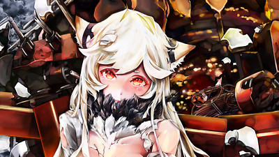 Anime girls kantai collection midway hime sad tears Playmat Gaming Mat Desk