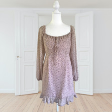 Forever 21 Pink Floral Chiffon Mini Dress Juniors Size Medium