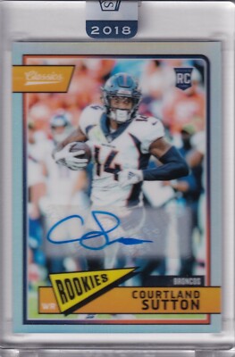 Courtland Sutton 2018 Panini Honors Classics Silver Prizm Rc Auto Sp (28/75)