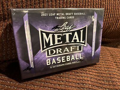 2021 LEAF METAL DRAFT HOBBY BOX MLB BASEBALL ~ 6 AUTOS PER ~ SEALED