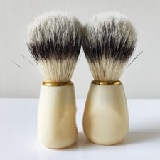 Boar Bristle Hair Knot Shaving Brush Mens Beard Kits Plastic Handle 2 Pieces