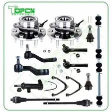 15Pcs Front Upper Control Arm Kit Wheel Hub Bearing For 1999-06 GMC Sierra 1500