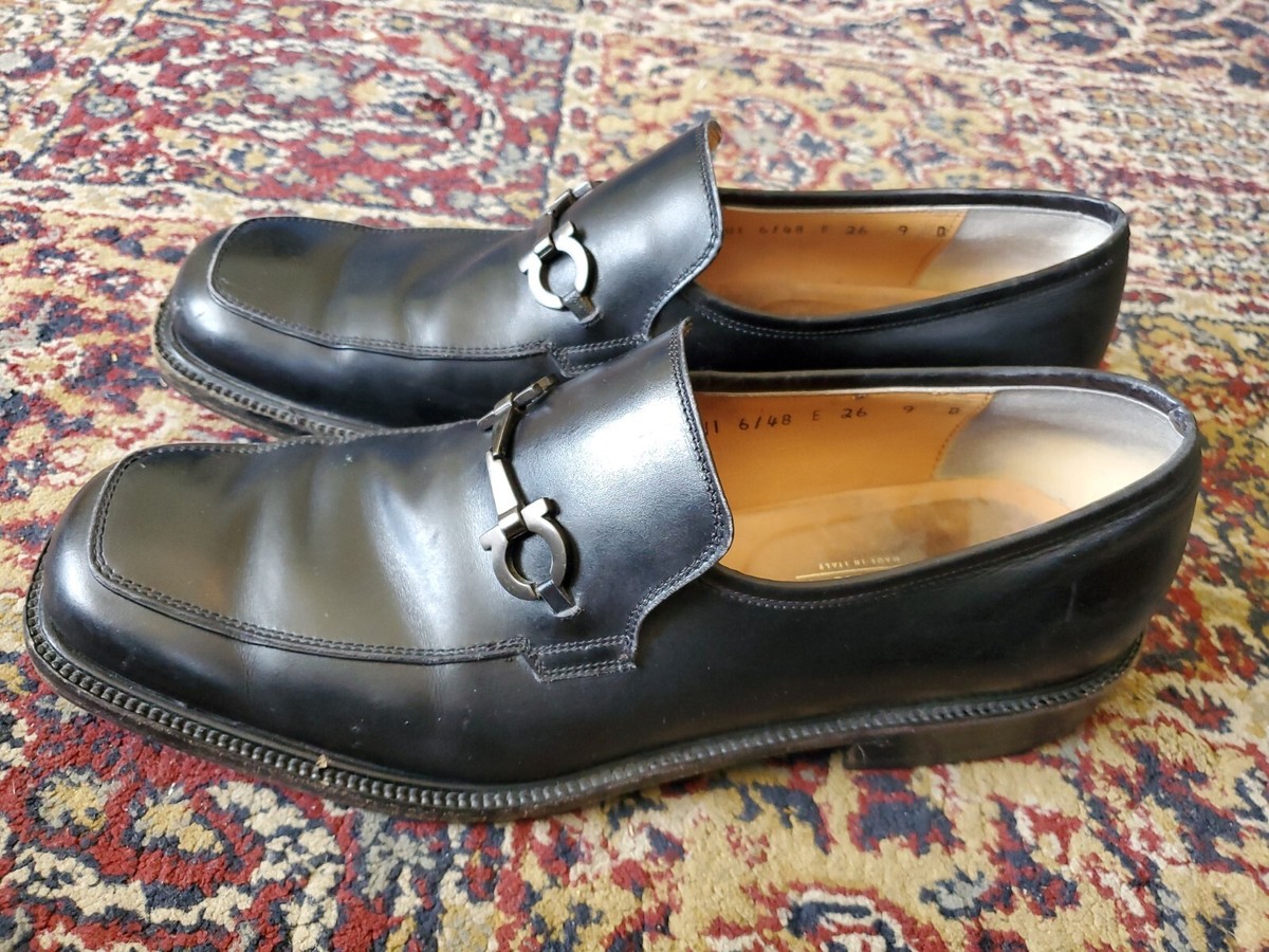 SALVATORE Ferragamo Moccasin Black Horse Beat Leather Loafers Size 10.5 Salvatore Ferragamo Parigi Men main image 4