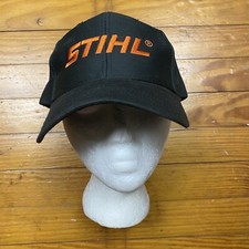 Vintage STIHL Snapback Hat Black Canvas Trucker 90s Chainsaws NWOT