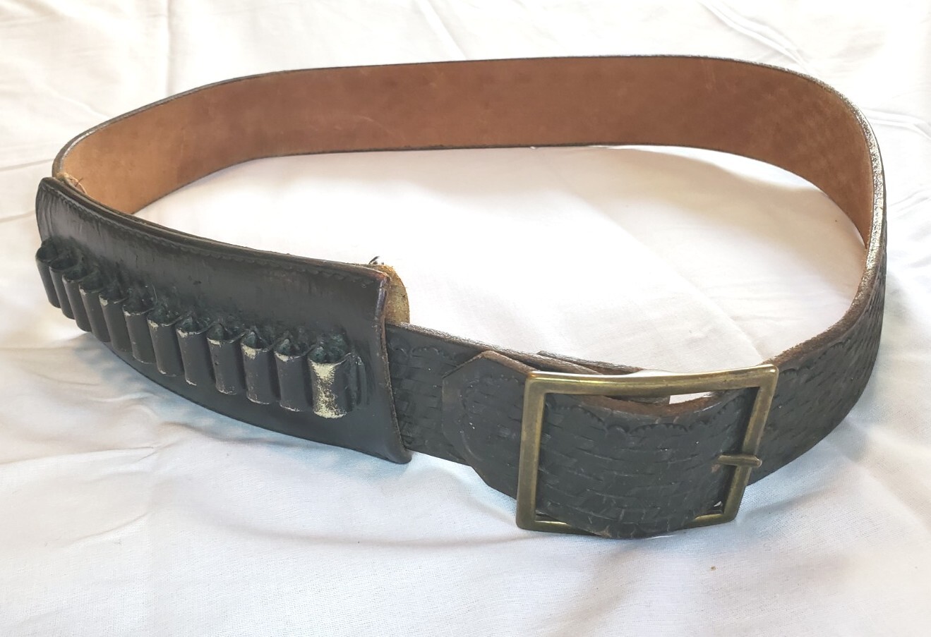 Vintage Jay-Pee Leather 12 Loop Cartridge Ammo Bullet Holder With Belt