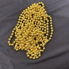 Christmas Gold Color Bead Garland (2 Strands) Apprx 12’ Each #TUB10-2