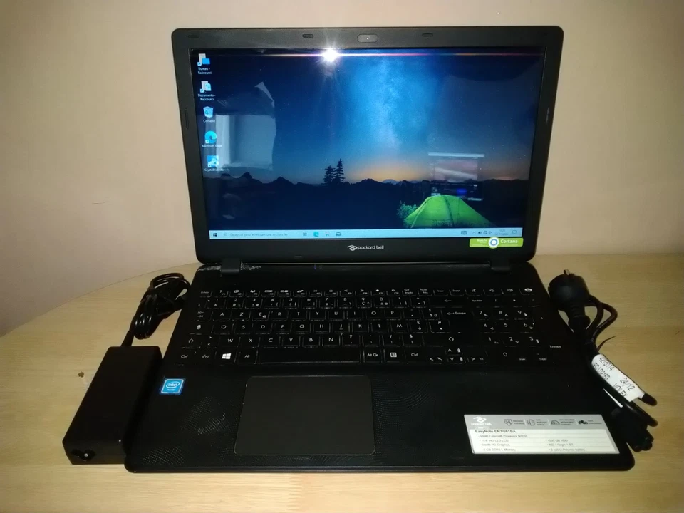 PC PORTABLE PACKARDBELL 15" - PROPRE - RAPIDE - BON ETAT - PRET A FONCTIONNER - Photo 2/4