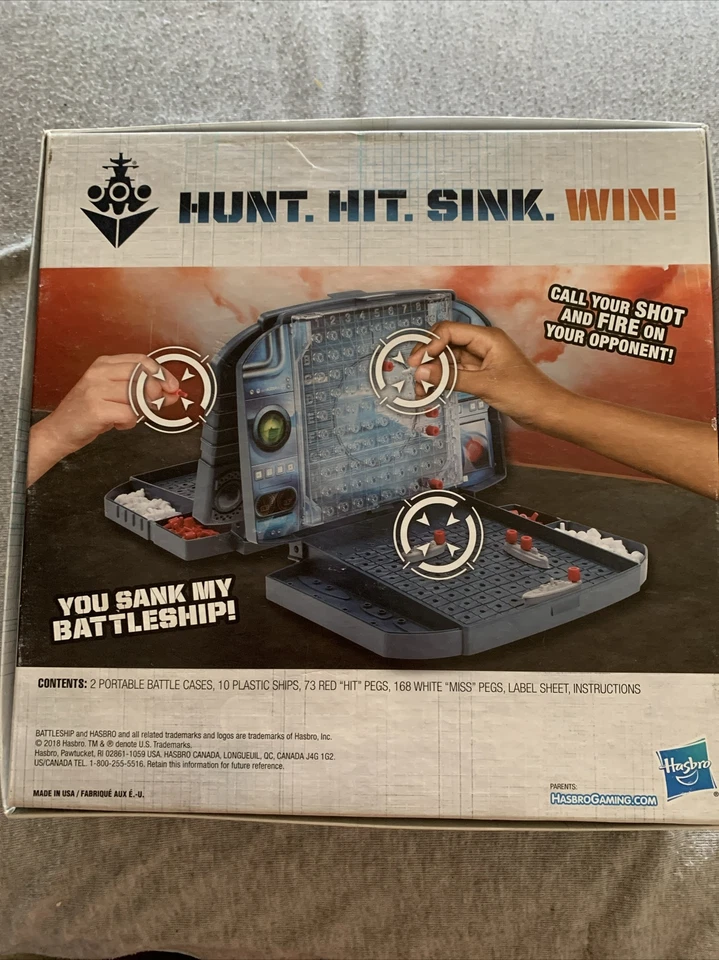 BattleShip Board Game By Hasbro Gaming Includes Fun Activity Sheet USA Made - Image 3 of 4