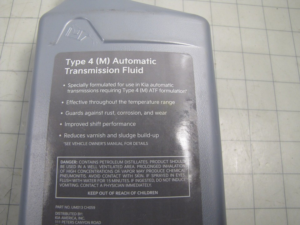 1Quart Kia Automatic Transmission Fluid Type 4 (M) UM013 NEW eBay