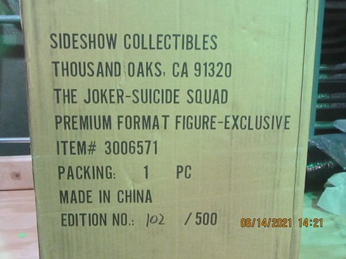 SIDESHOW THE JOKER SUICIDE SQUAD PF EXCL. NEW IN FACTORY SEALED SHIPPER BOX - Picture 6 of 12
