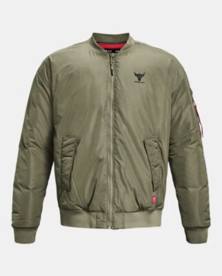 Under Armour Project Rock Storm Insulated Bomber ma1 Jacket 1374425 346 Veteran