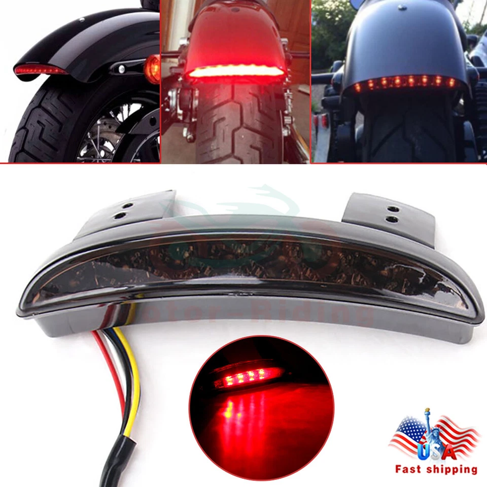 Luz traseira de freio LED fumaça para Harley Sportster 883 Forty Eight 1200 sinal de seta - Imagem 2 de 4