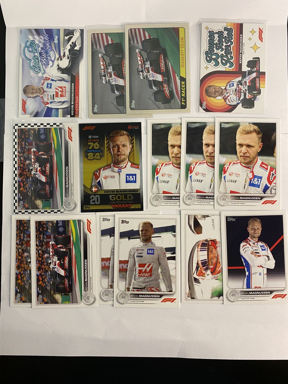 15x Lot Kevin Magnussen Inserts 2022 Topps and Match Attax Gold