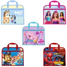 Kids School Book Bag Girls Boys Childrens Junior Character Zipped Carry Bag