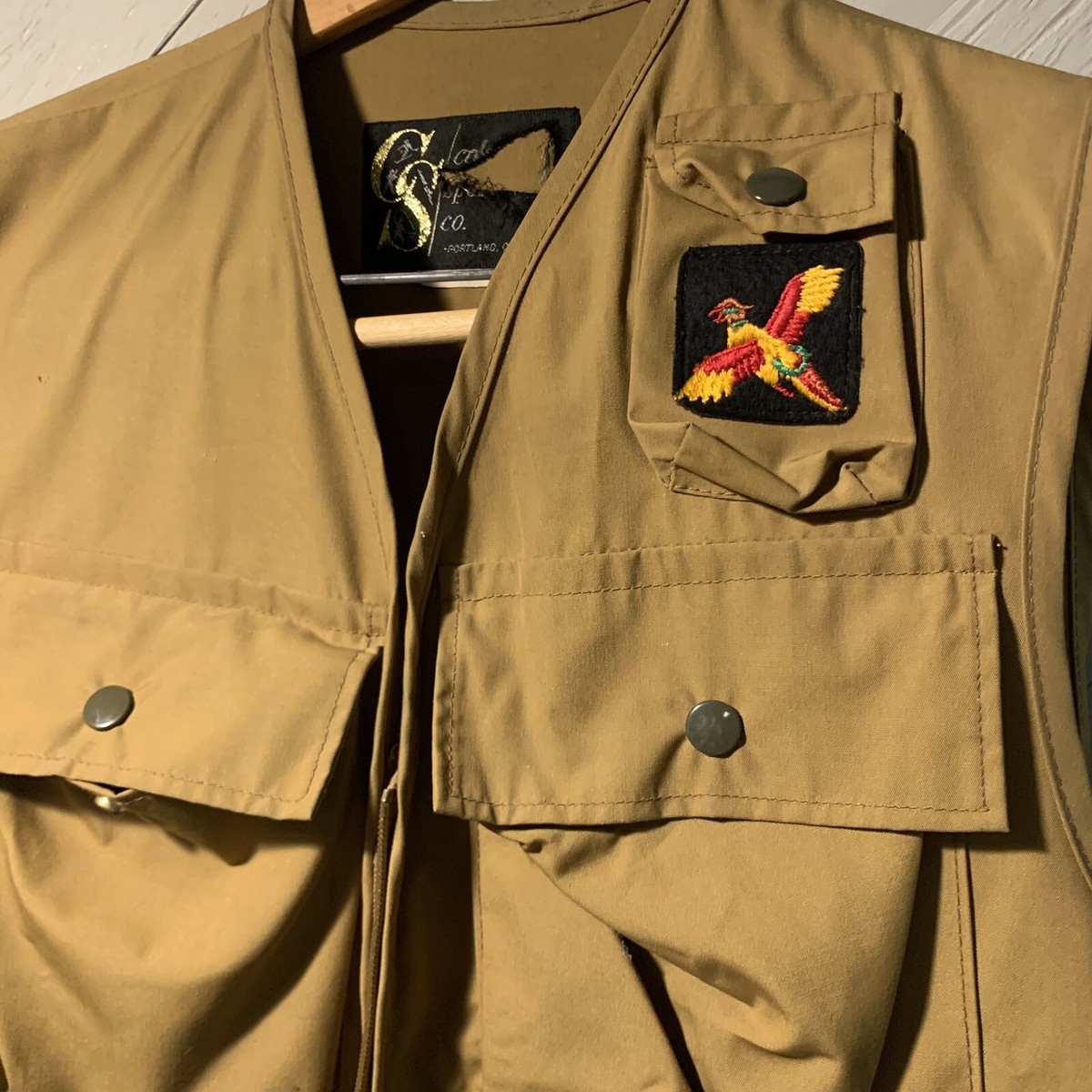 Vtg 70s Columbia Sportswear Vest Fishing Multipocket Mens M w