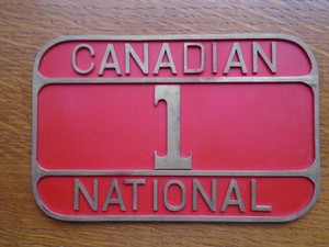 Canadian National Number plate replica CNR Number 1 | eBay