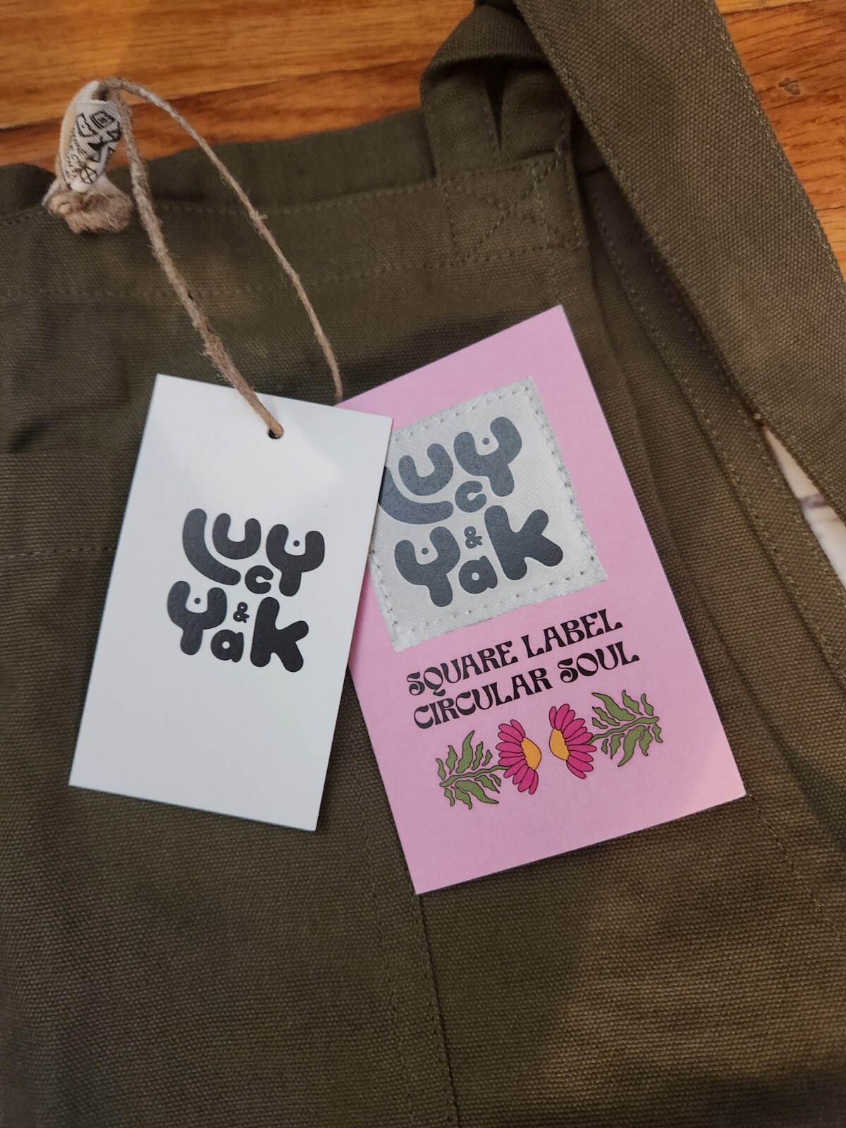 NWT Lucy & Yak Jumpsuit Original Dungarees Olive Green New 14 T Tall image 3