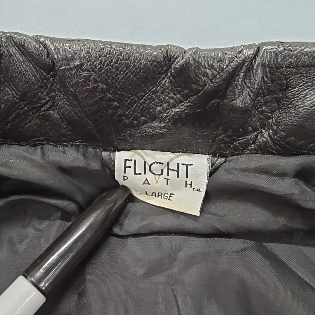 Flight Path Men's Patchwork Black Full Zip Leathe… - image 4