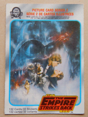 STAR WARS THE EMPIRE SCHLÄGT ZURÜCK TITELKARTE VINTAGE 1980 O PEE CHE GUM KARTE