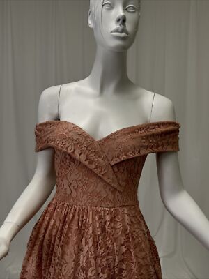 Club L London Coral Off The Shoulder Lace Dress Short Sz 4