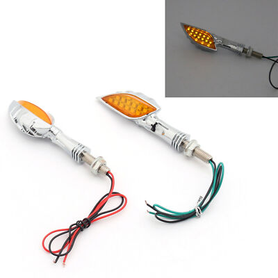 Universal Motorrad Chrome Skeleton Hand  Turn Signals Blinker Indicator Am F3
