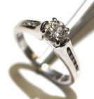 GIA certified 14k white gold .70ct round Natural diamond engagement 4.2g SI2 I — photo 7