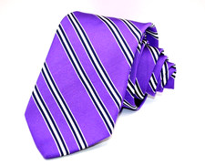Brooks Brothers Purple Striped Makers And Merchants Silk Men s Tie