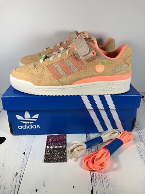 Size 10 Adidas Forum Low Shoes IF7989 Sneakers Peach Tree Atlanta Pink Orange